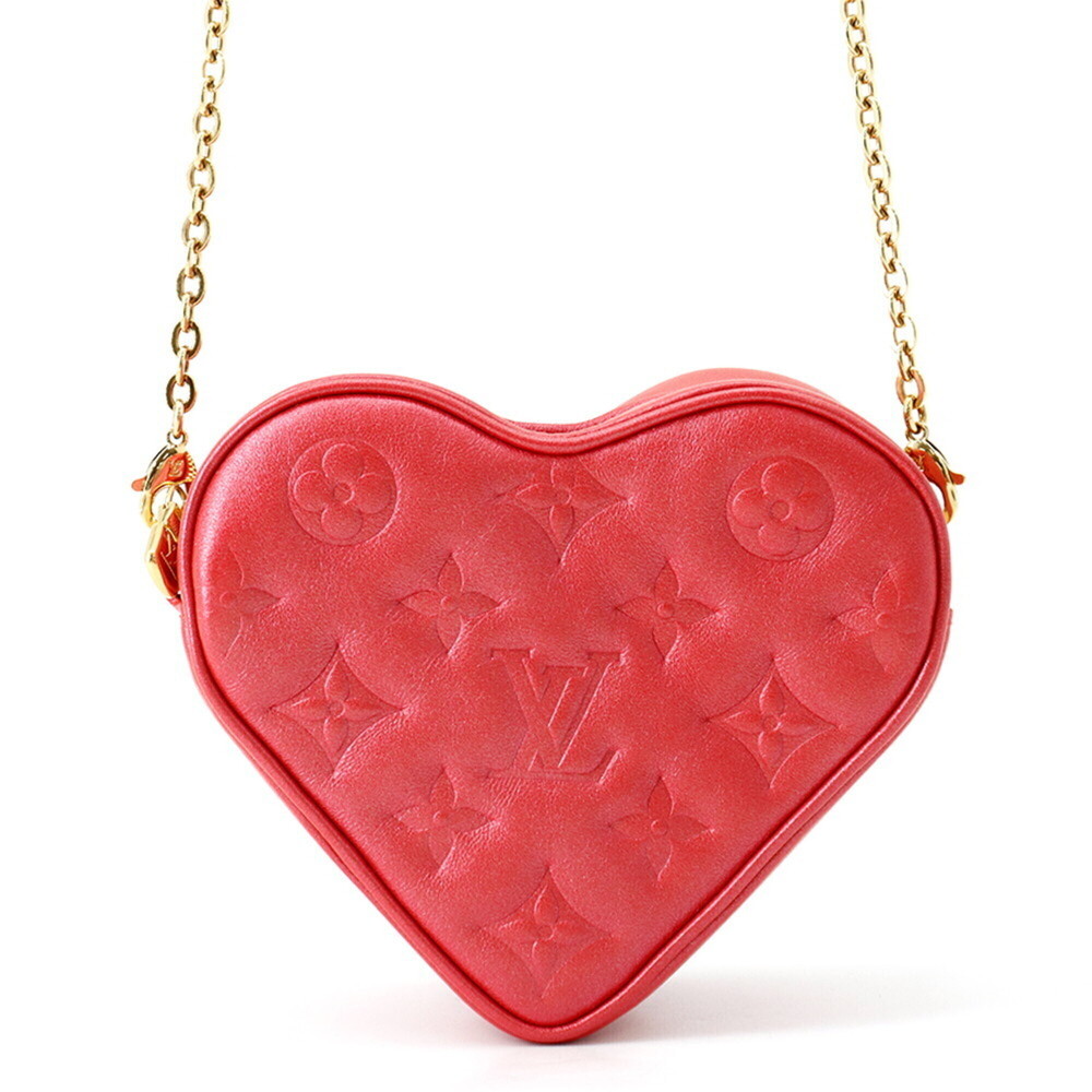 Louis Vuitton Chain Shoulder Bag Monogram Heart on Lambskin M80837 LOUIS VUIT...